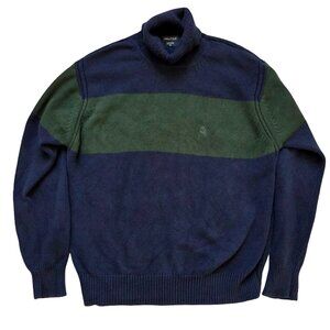 Nautica Sweater Men's Blue Green Medium Cottagecore Cabincore Cozy Preppy
